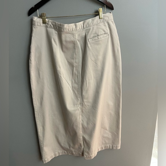 Cherokee long skirt pockets beige Cotton Women’s XL Vintage Fitted Maxi w/Slit - Picture 9 of 9